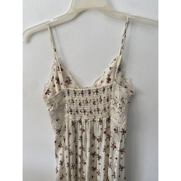 INTIMATELY FREE PEOPLE OUT & ABOUT MAXI SLIP DRESS IVORY FLORAL SIZE Small $128 - Picture 10 of 10